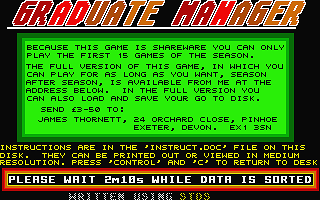 Graduate Manager atari screenshot